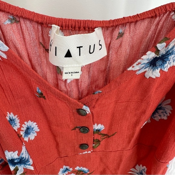 Hiatus Red and White Floral Lightweight Sundress Size Small - Picture 8 of 9